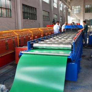 China 12m/Min 5.5KW Glazed Tile Roof Panel Machine With 16 Stations Roller wholesale