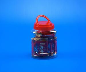 China Customized Logo Pp Screw Cap Biscuit 980ml Plastic Pet Jar wholesale