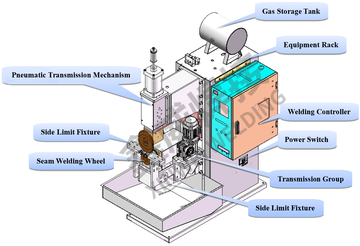 Stainless Steel Roller Resistance Seam Welding Machine For Dishwasher Connector