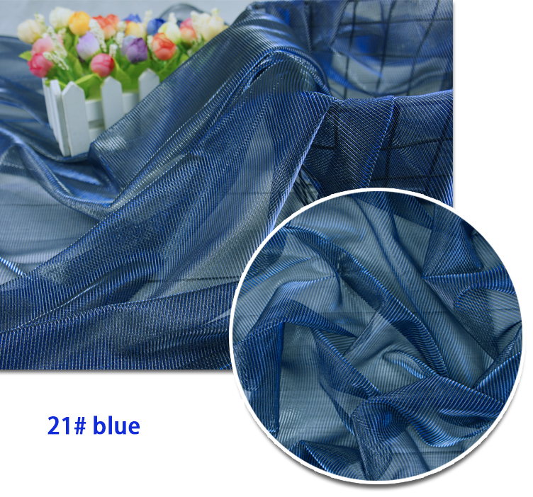 Customized 100% Polyester Bronzed Metallic Sequin Fabric 43 inch