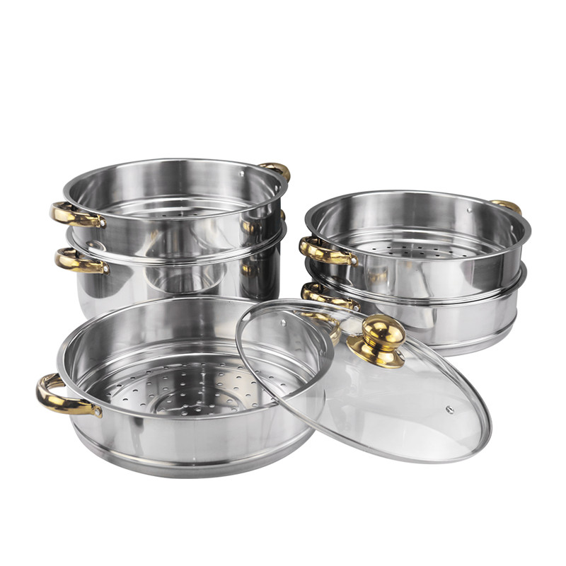 Five Layers Stainless Steel 410 Steamer Food Pot For Restaurant