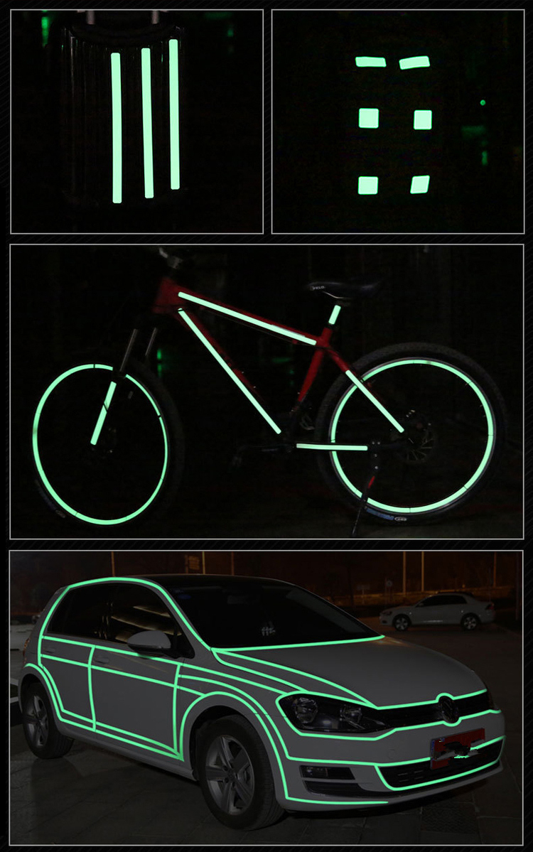 Outdoor Duct Glow In The Dark Anti Slip Grip Tape Reflective Photoluminescent Tape For Stairs