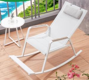 China Aluminum Outdoor Rocking Chair Mould Proof For Patio Terrece Beach wholesale