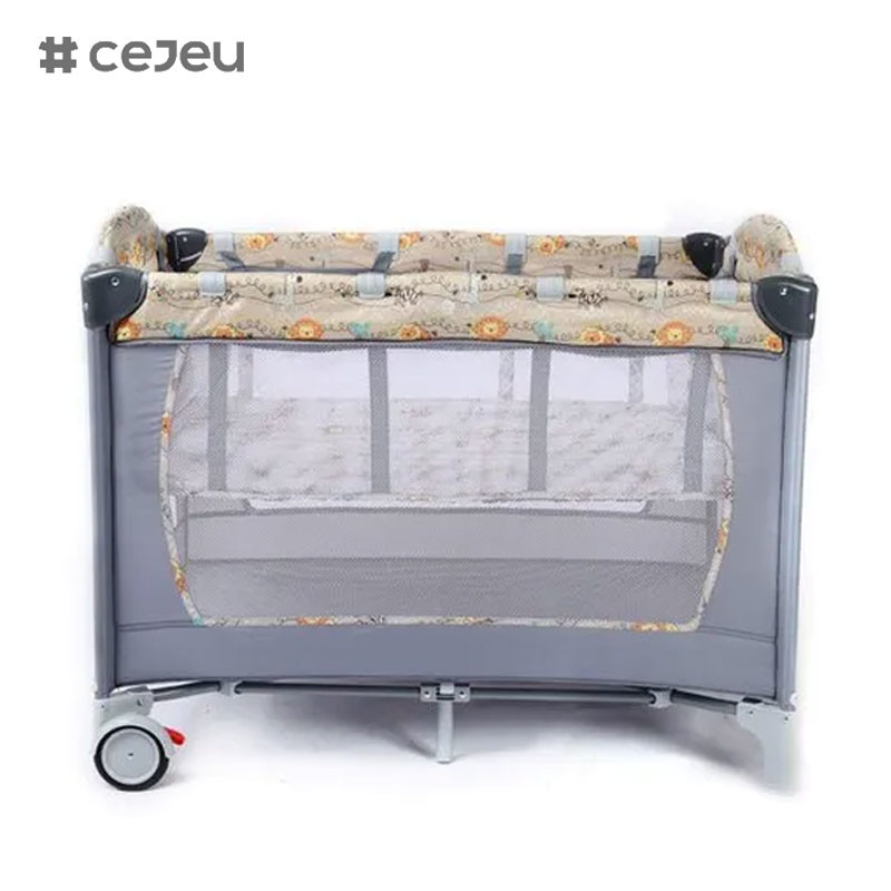 CJ-CB-YXC0001 Baby Bedside Bed Sleeping Basket Stitching Children′s Bed Movable Folding Storage Crib