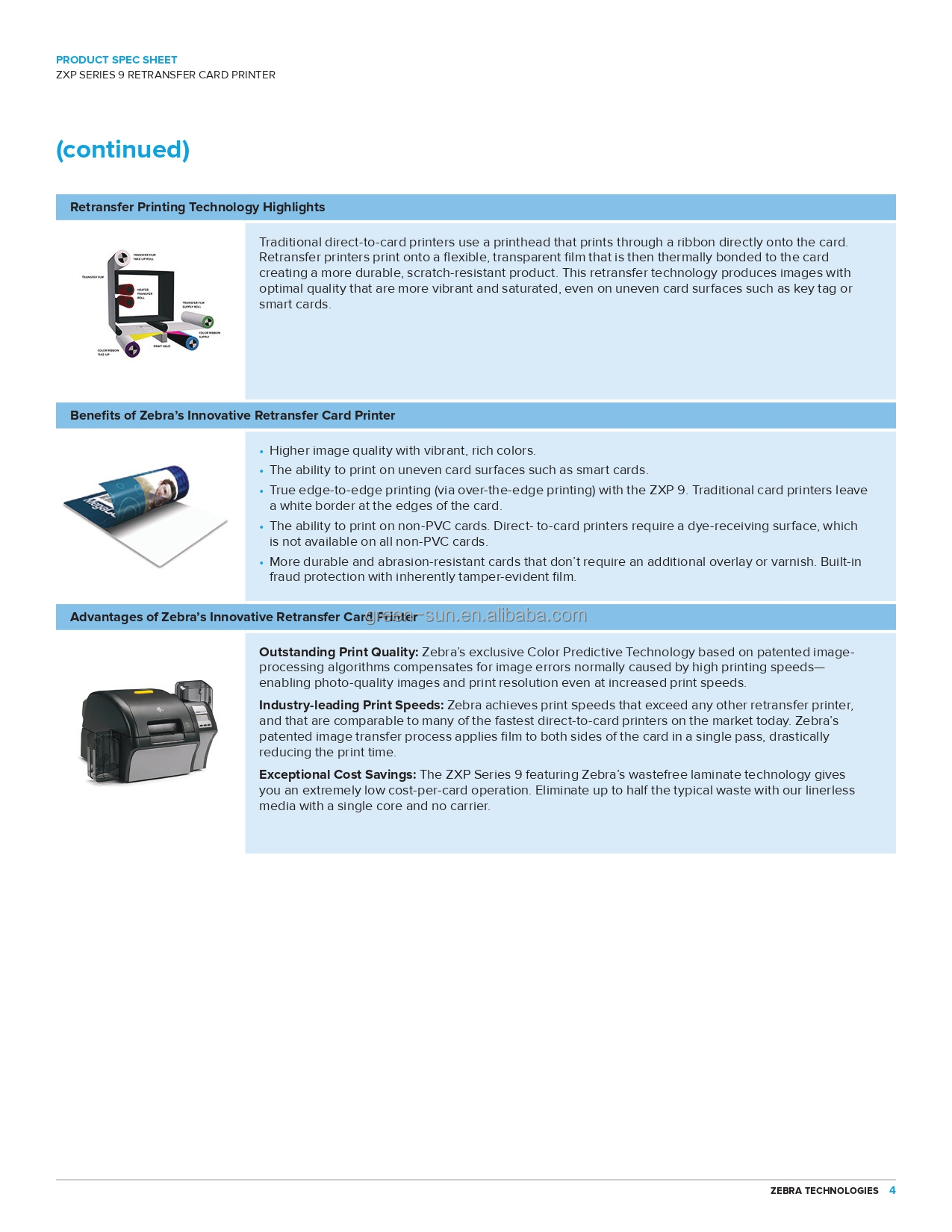 ZXP Series 9 PVC IC Card Printer with Optional Lamination Private Mold NO Memory 64MB