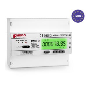 China Forward MID approved EM737 CT 3*230/400V 1.5 6 A smart electric sub meter wholesale