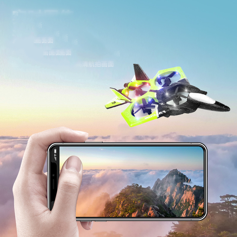 RC Aircraft Foam UAV Model Glider Fixed Wing Combat Aircraft Colored LED Children Play Toy Plane