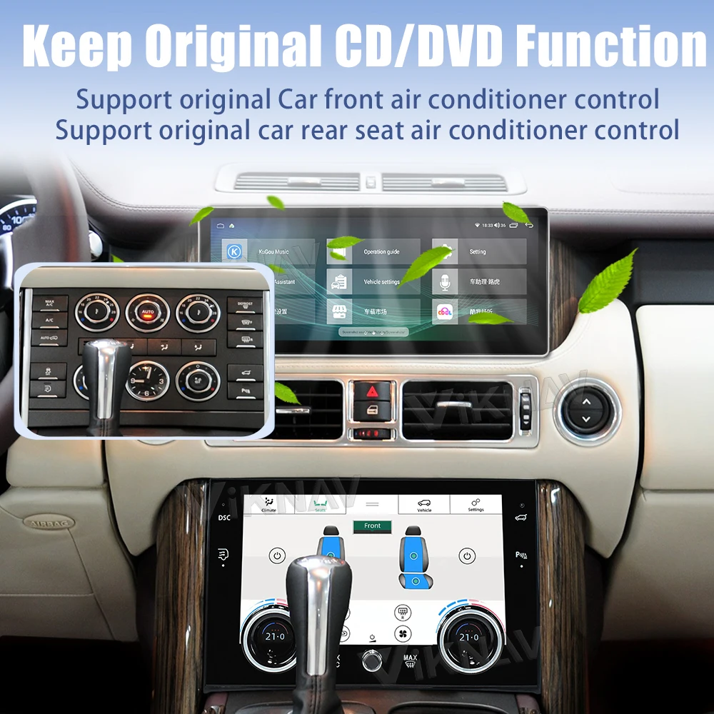 12.3inch Car Radio For Land Range Rover Vogue V8 L322 2002-2012 Touch Screen GPS Navigation Multimedia Stereo Player