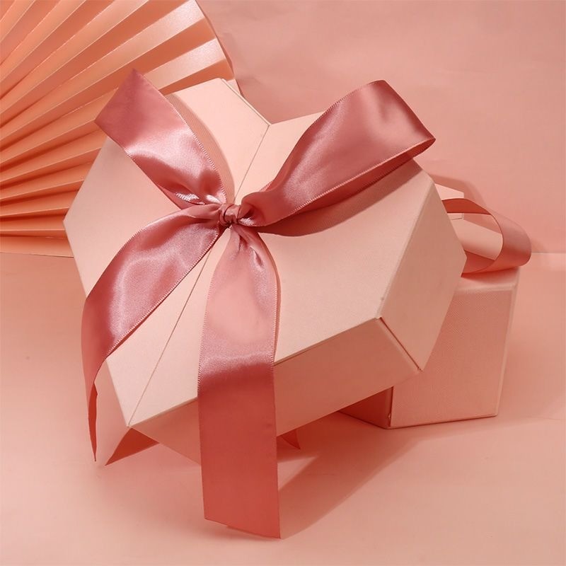 Rigid Gift Box Valentine's Day bow gift box gift box with top and bottom cover large gift box packaging box
