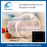 850ml extra large clear plastic disposable thin wall fruit bowl/ food bowl