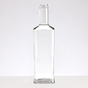 China Clear 1L Square Glass Bottle for Alcohol Spirits Liquor Whisky Gin 750ml 1000ml 200ml wholesale