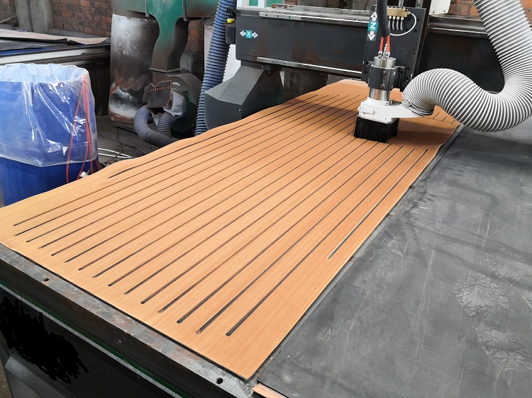 Customised 5mm Thickness EVA Waterproof Mats Flooring Sheet with Brush Grooved Surface