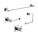 Four Pieces Bathroom Hardware Sets Shower 304 Stainless Steel Wall Mounted