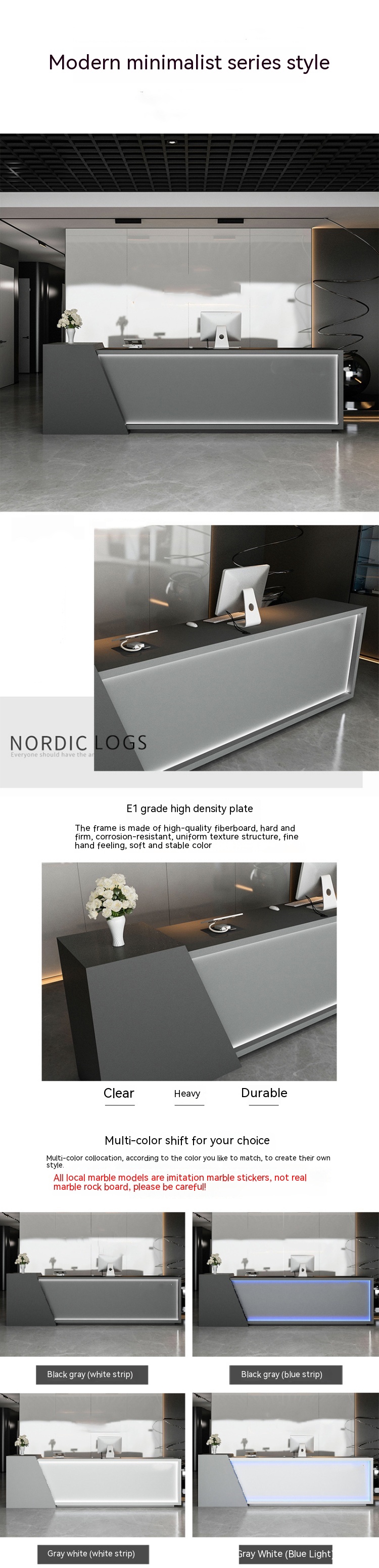 Sleek and Practical Reception Desk for Firms Stylistic Simplicity at Its Best