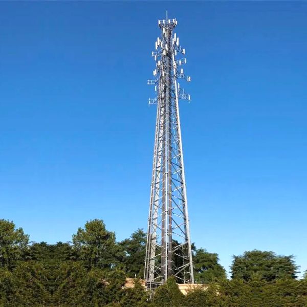 45 Self-support Galvanized Steel Mast Structure BTS Communication Lattice Tower