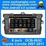 Ouchuangbo auto radio 3G wifi TV DVD navi multimedia for Toyota Corolla 2007