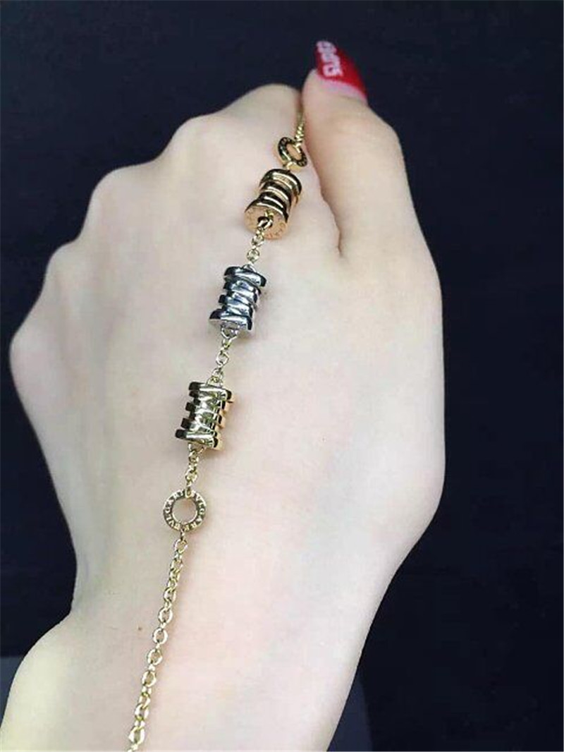 Bi 3 color spring Bracelet 18k gold white gold yellow gold rose gold Bracelet Jewelry factory in Shenzhen, China
