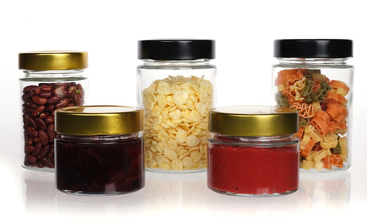 Customized Shape 380 Ml 500 Ml Canned Food Glass Jar Canning Food Jars with Lid