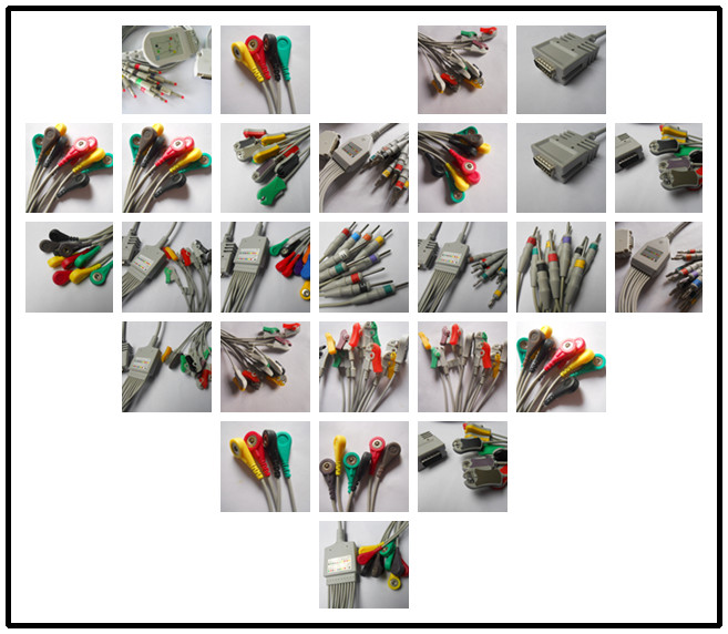 safety TPU IEC AHA EKG Cable For EDAN SE 601 Electrocardiograph