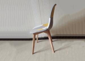 China beech Wire Velvet And Wood Dining Chairs With Backrest Design wholesale