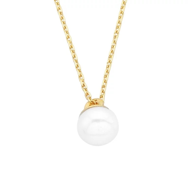Freshwater Pearl Pendant Necklace in 925 Sterling Silver For Women