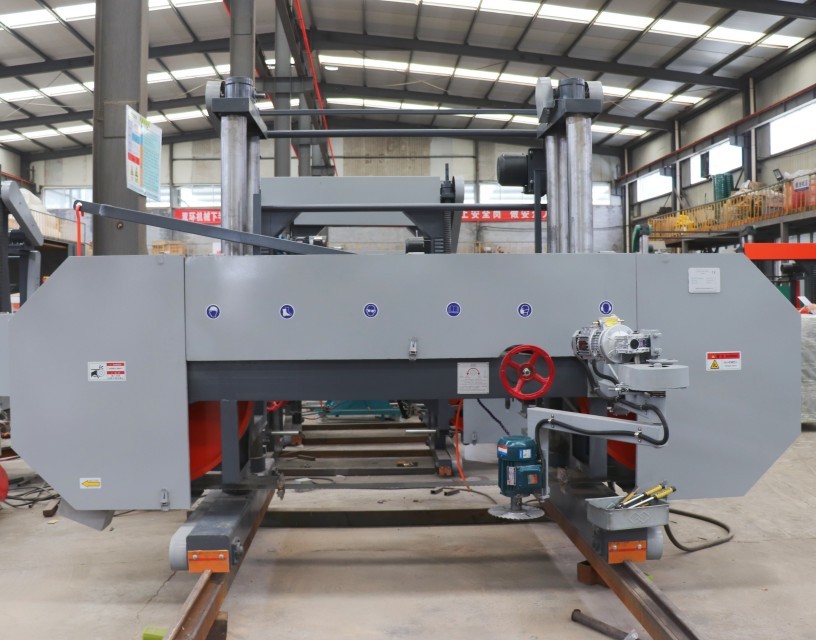 Double Column Horizontal Wood Band Sawing Machine MJ2500 Heavy Duty Bandsaw Mill