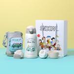 600ml Double Walled Kids Stainless Steel Water Bottle With Straw