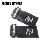 Black carbon fiber fingerless gym weightlifting grip crossfit hand grips for