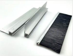 China Custom Industrial Black Nylon Strip Brush Sealing Brush Escalator Safety Brush Strip wholesale