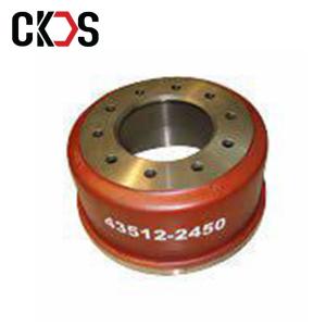 China Isuzu Truck Spare Parts Japanese Truck Brake System Parts Brake Drum 43512-2450 wholesale