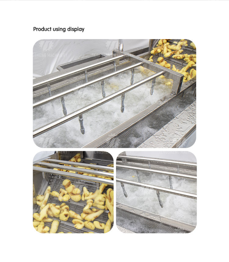 240KG Fruit Bubble High Pressure Spray Washing Machine 1500KG/H Multifunction