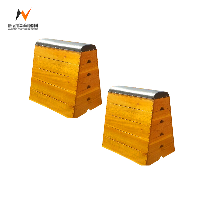 Waterproof Solid Wood Gymnastic Vaulting Horse Equipment for 5 Sections Vauting Boxes
