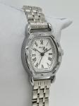 Mineral Dial Stainless Steel Watch with Date Display and Luminous Hands