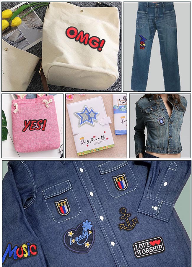 Iron On Sew On Custom Logo Embroidery Patches Chenille Patches For Clothing Jeans Bags