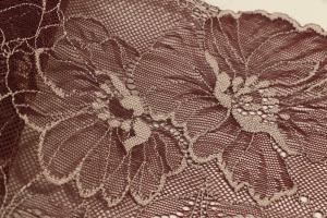 China Knitted Stretch Double Galloon Lace 3D Appearance Blooming Flowers Pattern wholesale