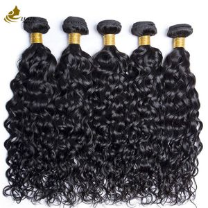 Natural Black Water Wave Virgin Human Hair Bundles