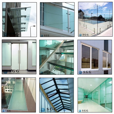frosted laminated glass for shower door