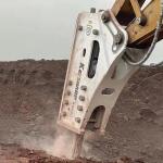 5350 Kg Heavy Hydraulic Rock Breaker Wear Resistant Alloy 195mm Chisel Rock