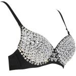 Unique Sexy Night Club Clothes Full Coverage Bras With Spikes , Ladies Club Wear