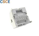 Flat Pin Full Shielded RJ45 Jack PBT Housing Material Contact Resistance 30
