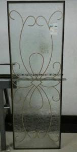China customized golden wrought iron glass in Exterior door wholesale