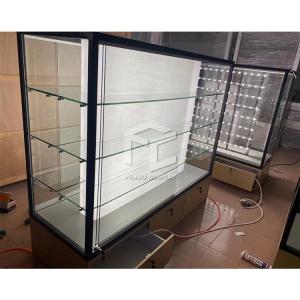 China Frameless Full View Wall Display Showcase Glass Cabinet Jewelry Shop Interior wholesale