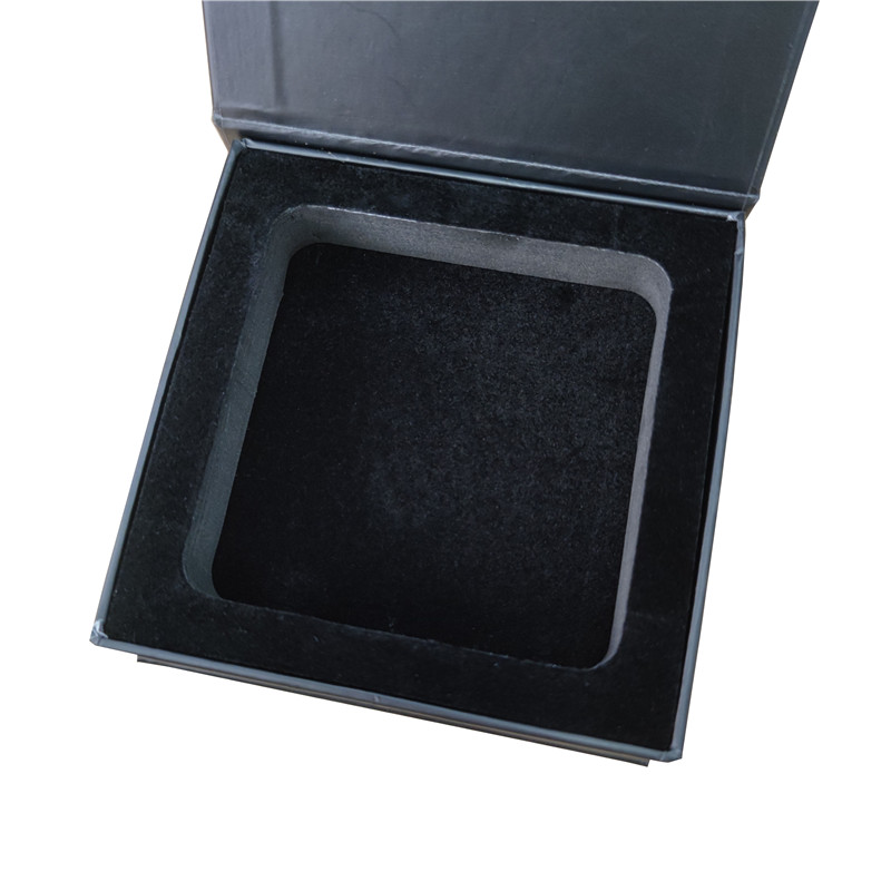 Others Custom Design Matte Black Rigid Paper Cardboard Gift Packaging Magnetic Box with Foam Insert