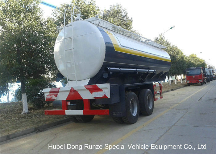 Dual Axle 32 Ton Tank Semi Trailer Single Point Suspension For Hydrofluoric Acid / HCL