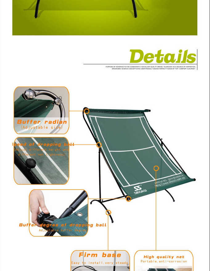 Portable D518 Siboasi Tennis Rebounder Wall Durable For Practice