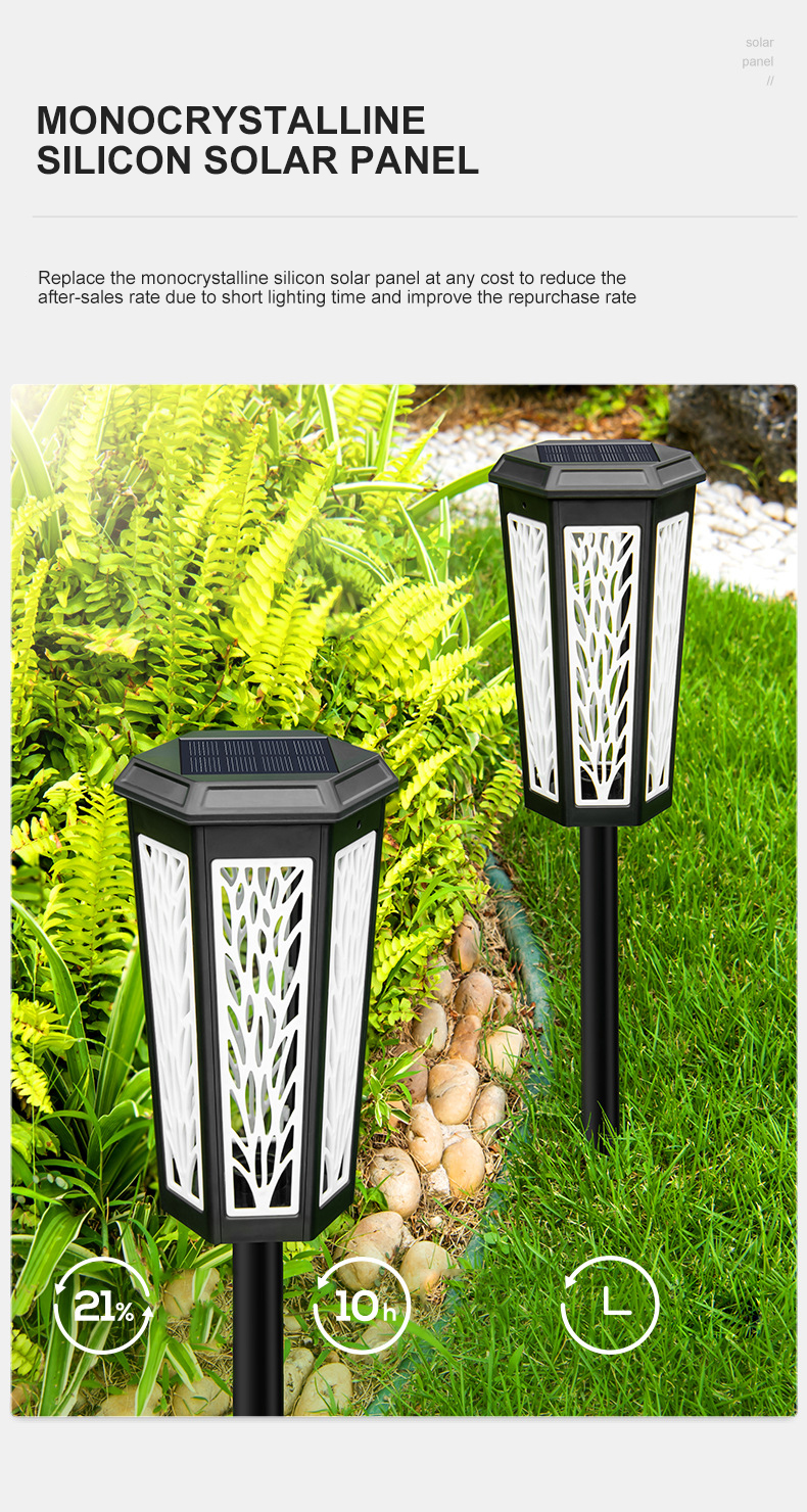Auto On-Off Solar Powered Garden Decorative Lights IP65 for Walkway Illumination