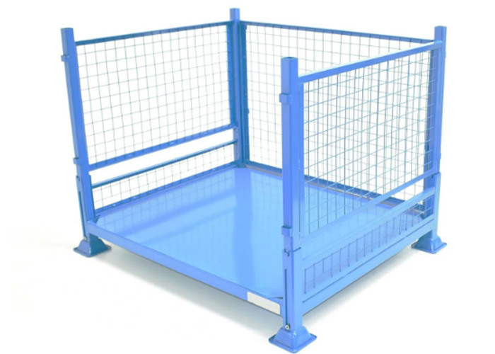 Storage Collapsible Metal Pallet Stillage Cage And Durable Powder Coating
