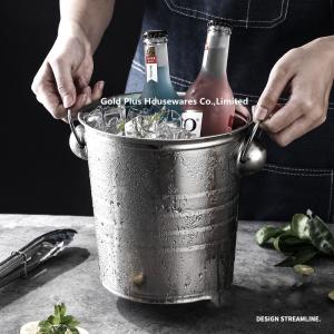 China Bar Champagne 0.25cbm 9L Stainless Steel Ice Bucket wholesale