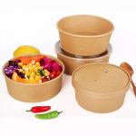 Custom Shaped Biodegradable 30oz Disposable Kraft Paper Sugarcane Bagasse Fruit