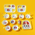 Melamine Childrens Dinner Set With Plates Bowls And Cups Eco Friendly Food Grade